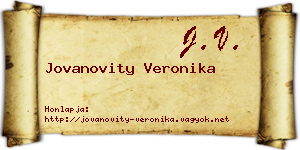 Jovanovity Veronika névjegykártya
